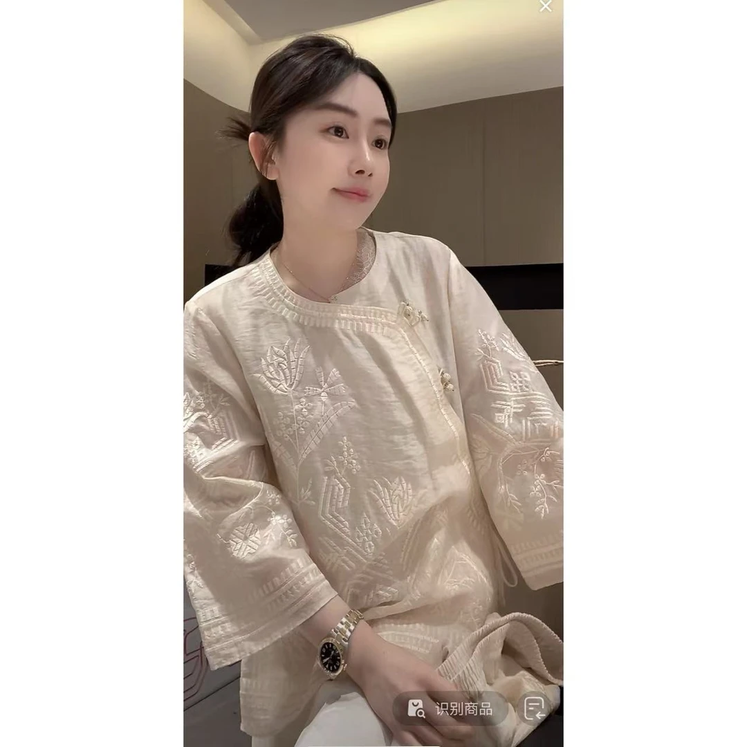 ZHUIMU.【流花江南】新中式国风女装气质重工刺绣百搭套装ZM7275.