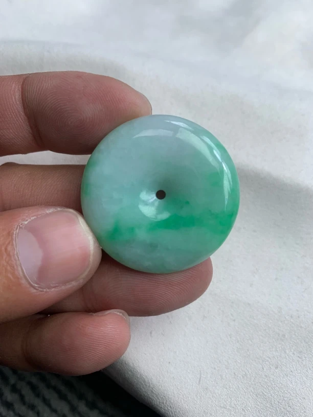 缅甸天然A货翡翠平安扣