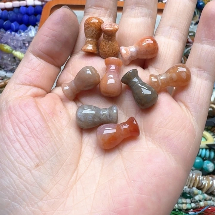 合金玛瑙/玉髓珠宝半成品一个珊瑚玉花瓶