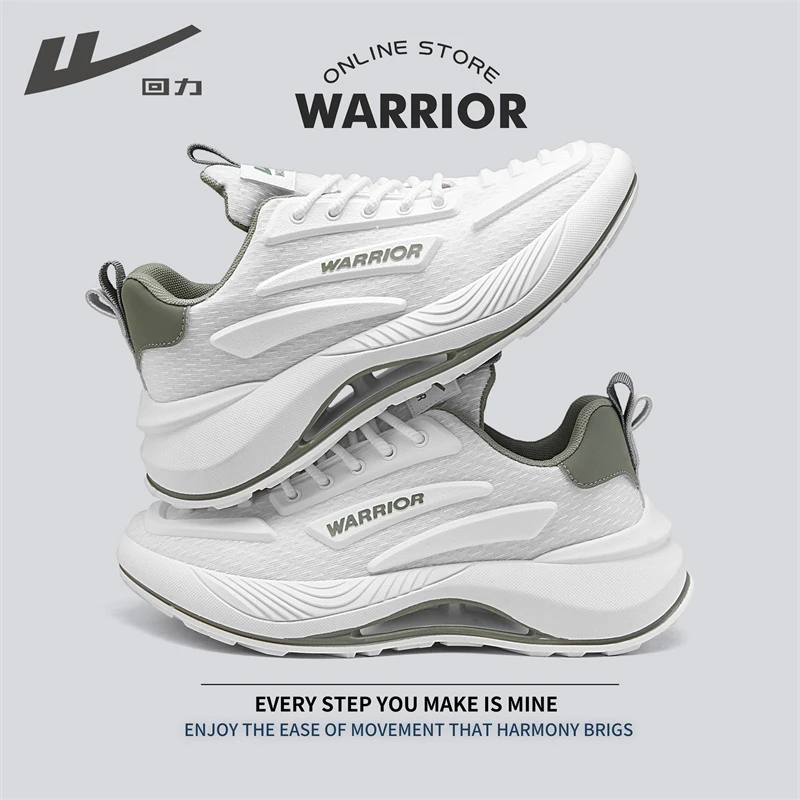 回力网面鞋男2025春夏新款厚底增高男士休闲鞋透气防臭白色运动鞋