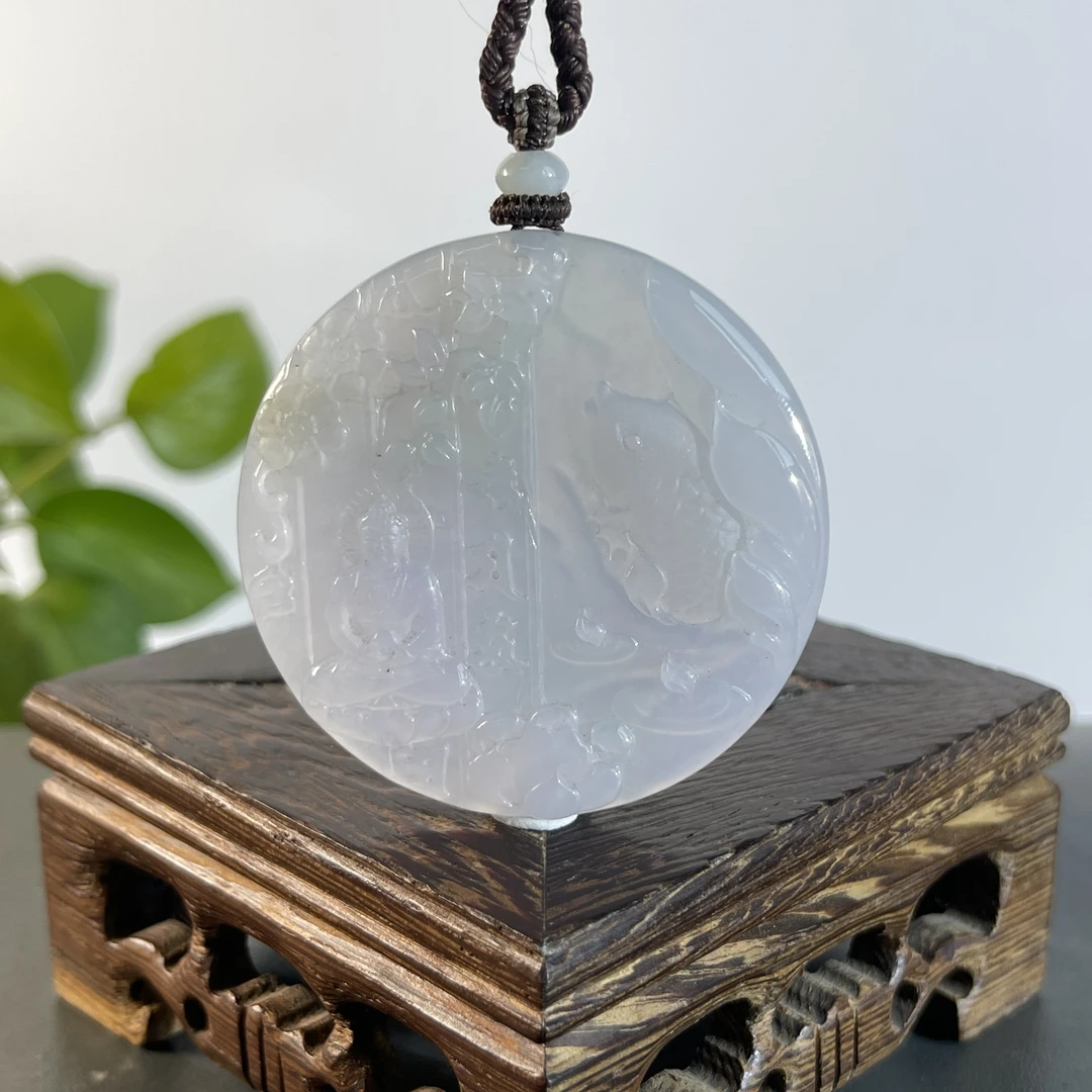 JXB29-113 天然缅甸A货翡翠  大日如来