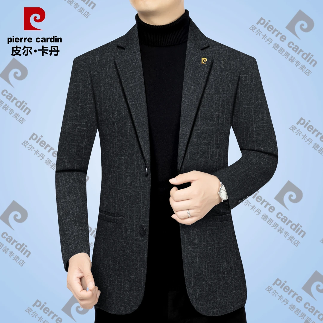 皮尔卡丹【高档休闲西服外套】2025秋冬款男士商务休闲修身单西上衣