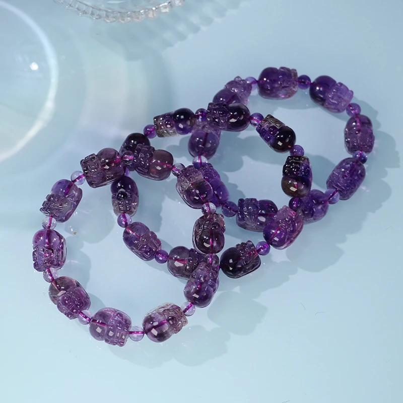 紫超七貔貅手链CQ100-多样性发其一