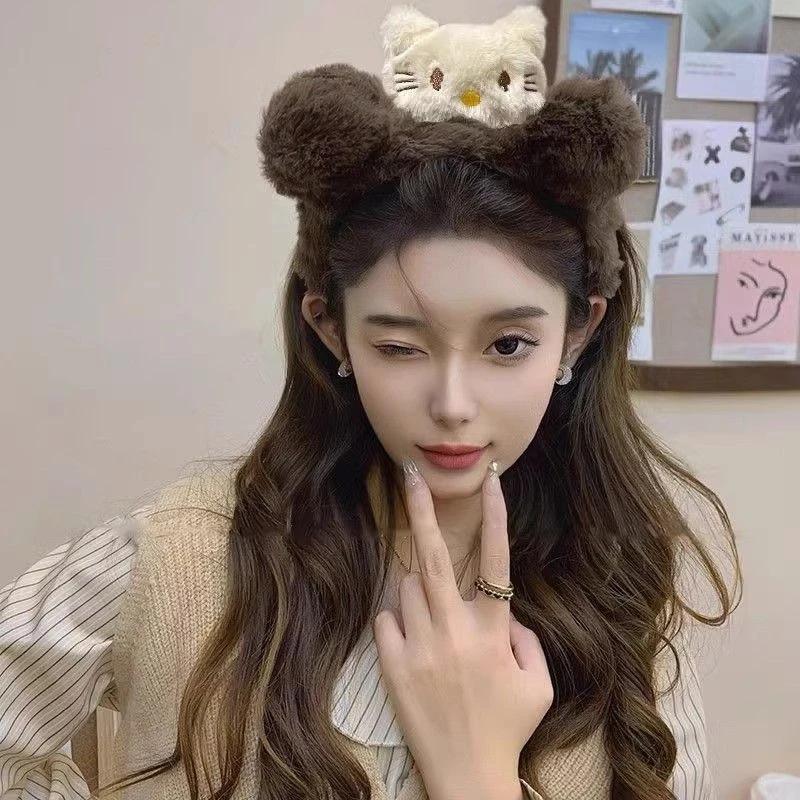 NUONUO可爱毛绒小狗发卡女卡通洗脸专用敷面膜头箍发饰新款头发箍