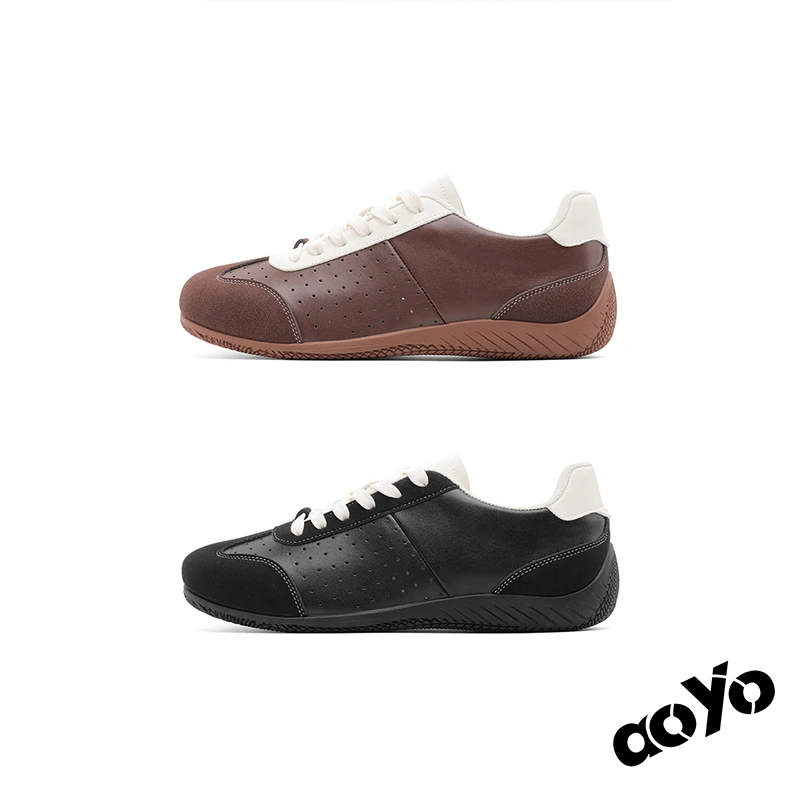 aoyo*25SS/"小德训"夏季新款复古百搭平底低帮潮流穿搭赛车鞋
