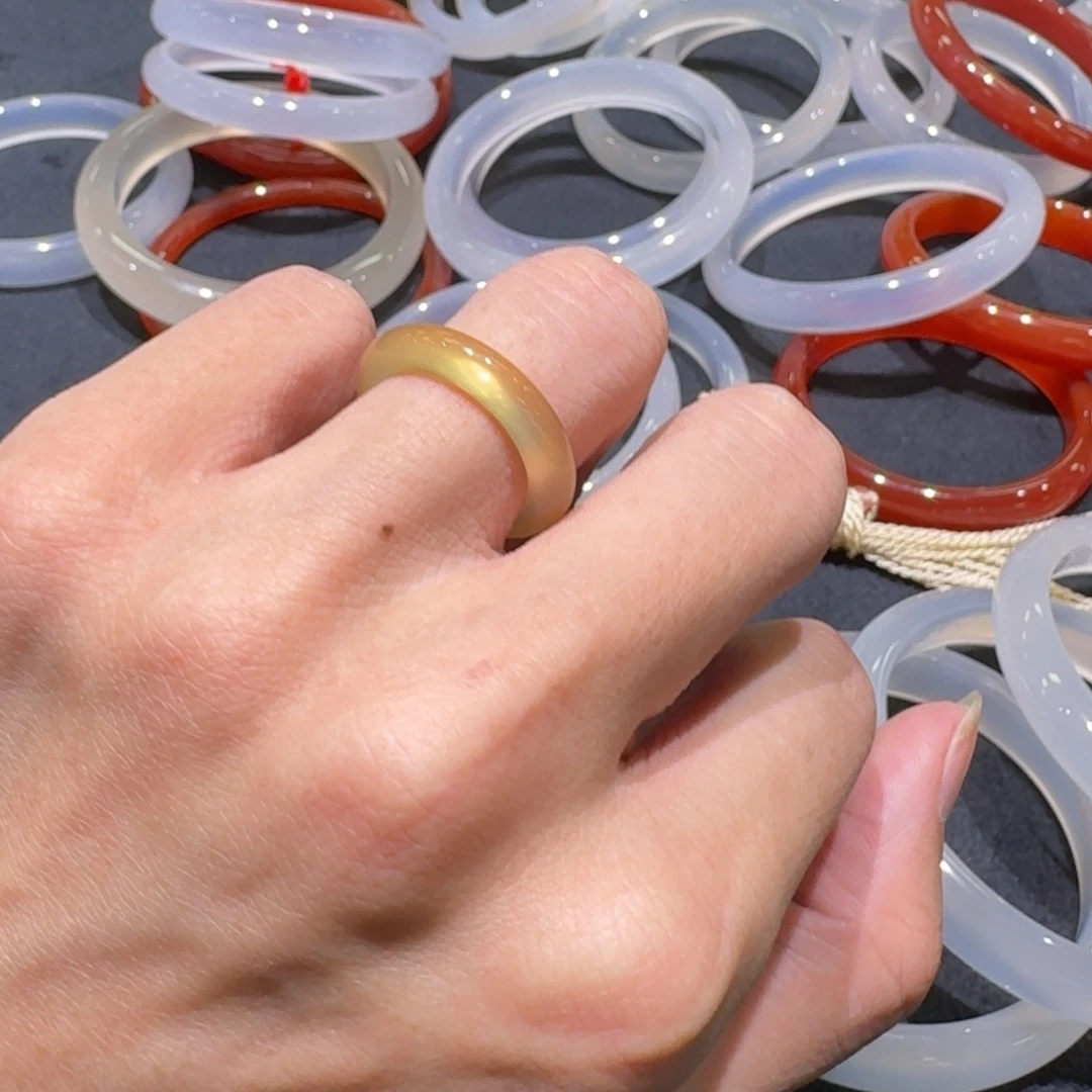 冰***！玛瑙/玉髓未镶嵌戒指05