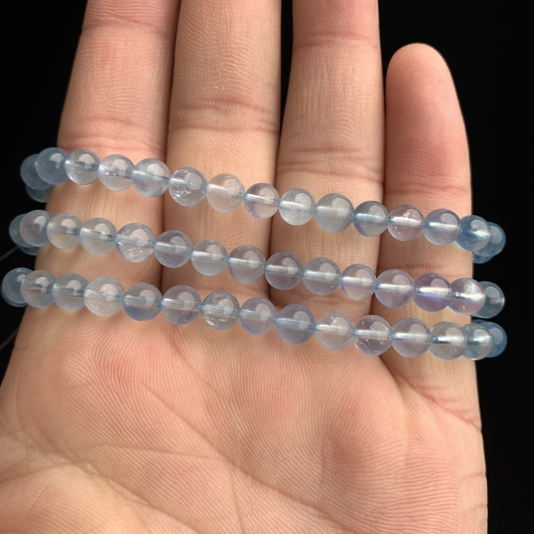 含辰砂工艺品冰川蓝海蓝宝 S818 多样性发其一