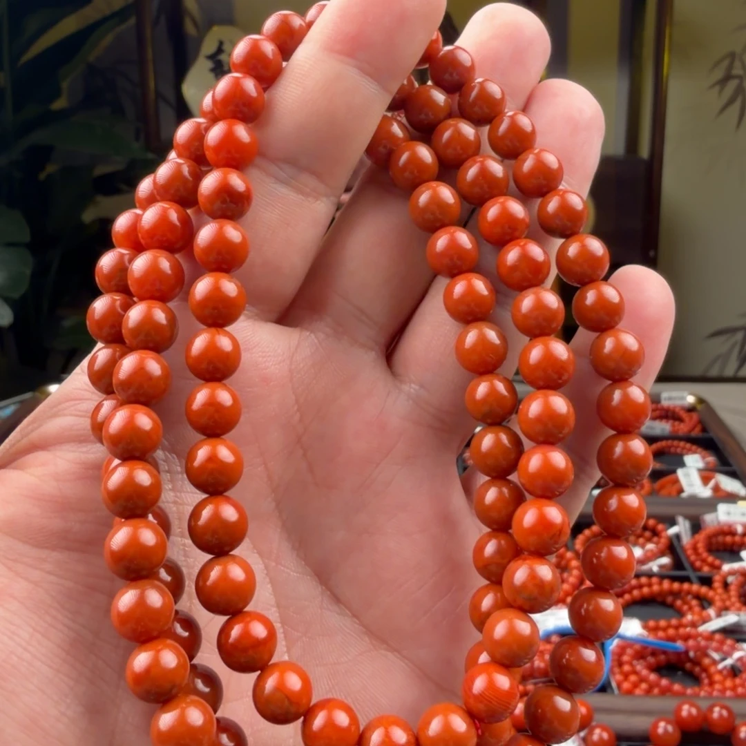 南红玛瑙未镶嵌手链8.8
