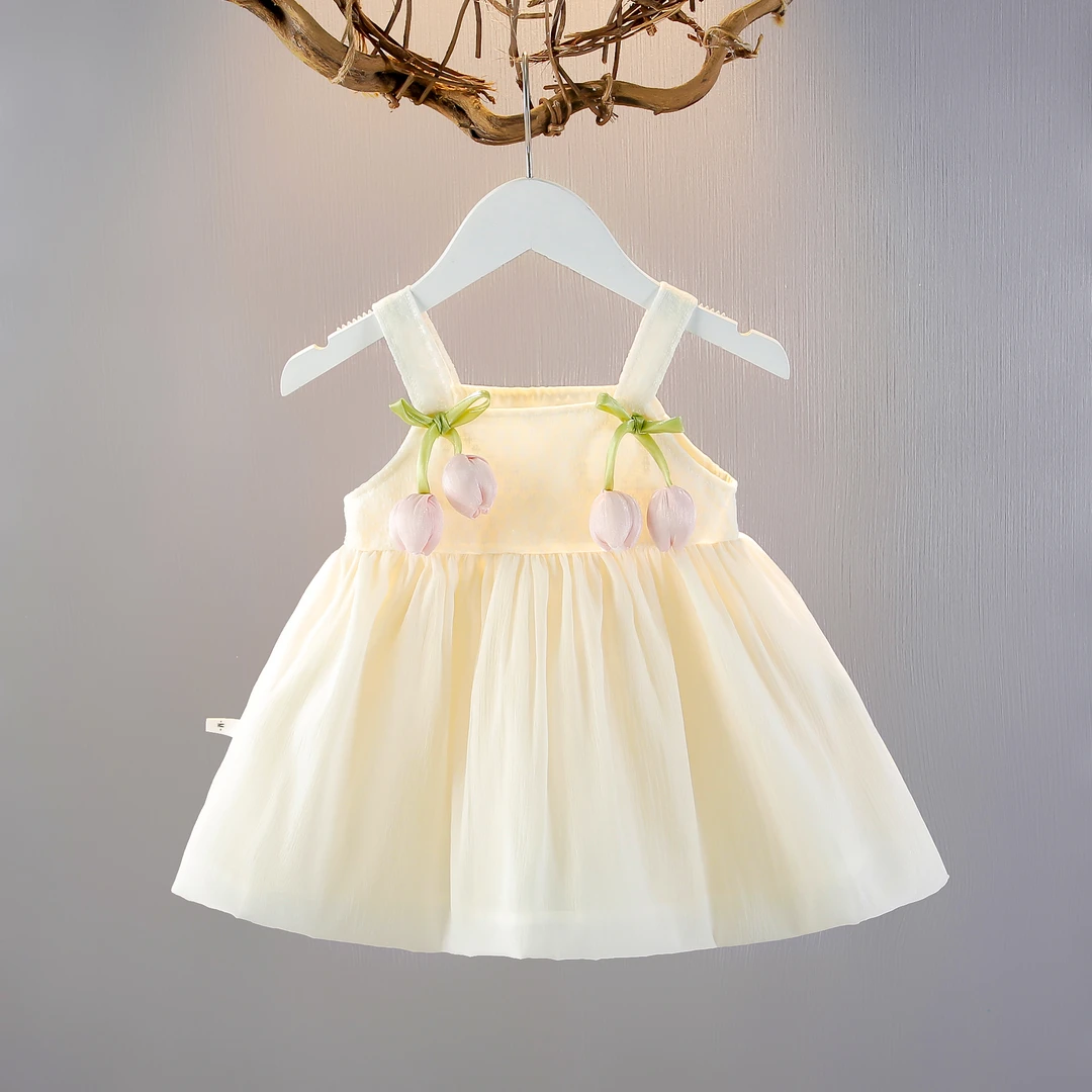 女童吊带裙2025夏季宝宝连衣裙小童公主裙婴幼儿夏装洋气裙子小女