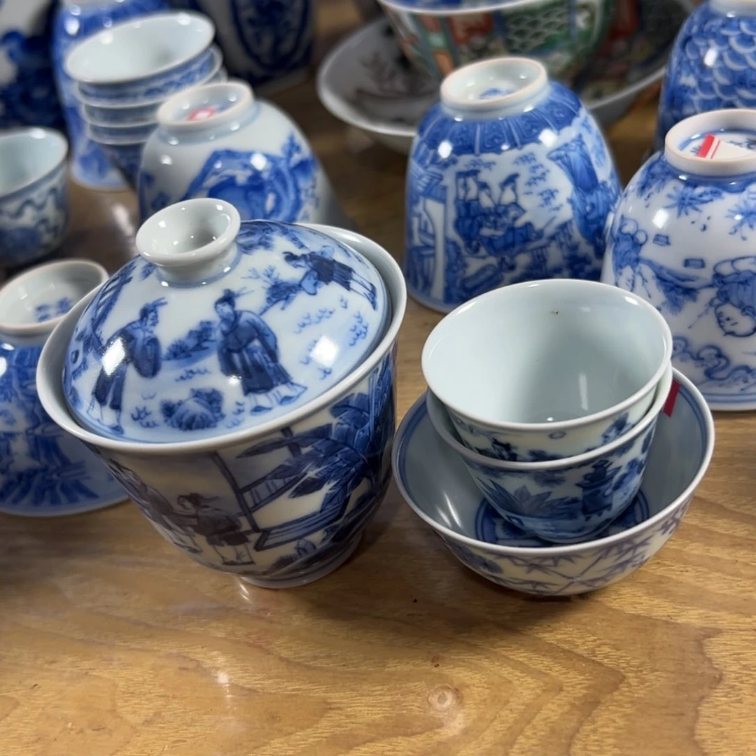 青花瓷器茶杯系列茶杯