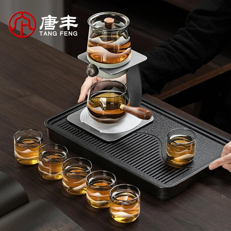 唐丰自动茶水分离茶壶玻璃茶具家用办公室泡茶懒人自动喝茶神器