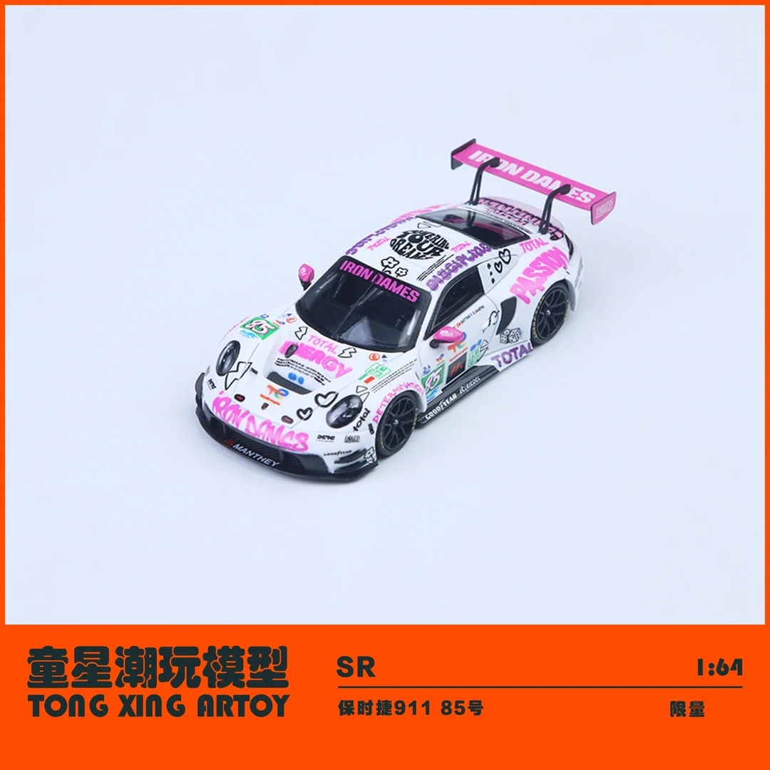 【预售】SR 保时捷911 粉白 1:64 合金汽车模型