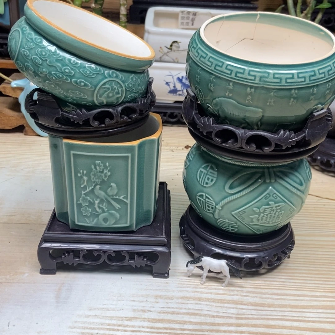 瓷片陶瓷花盆陶瓷艺术