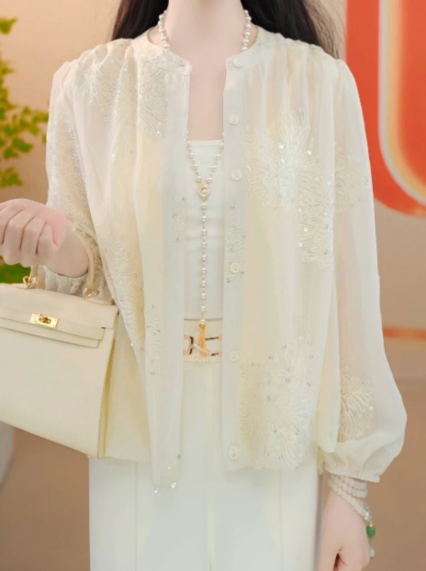 X6182【出口原单】气质优雅时尚显瘦开衫-闪闪