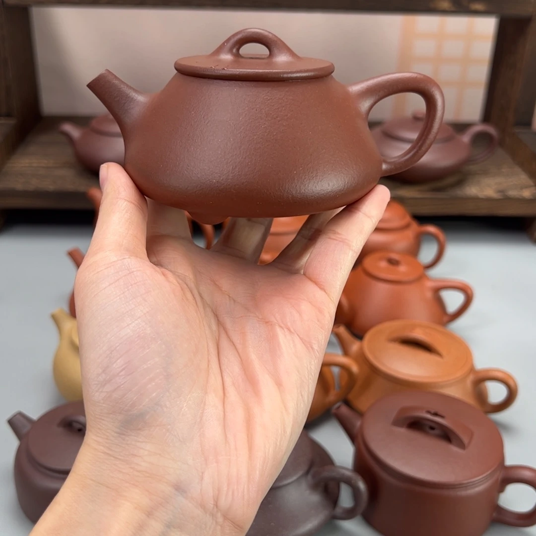 紫砂茶宠中槽清平盖石瓢200cc