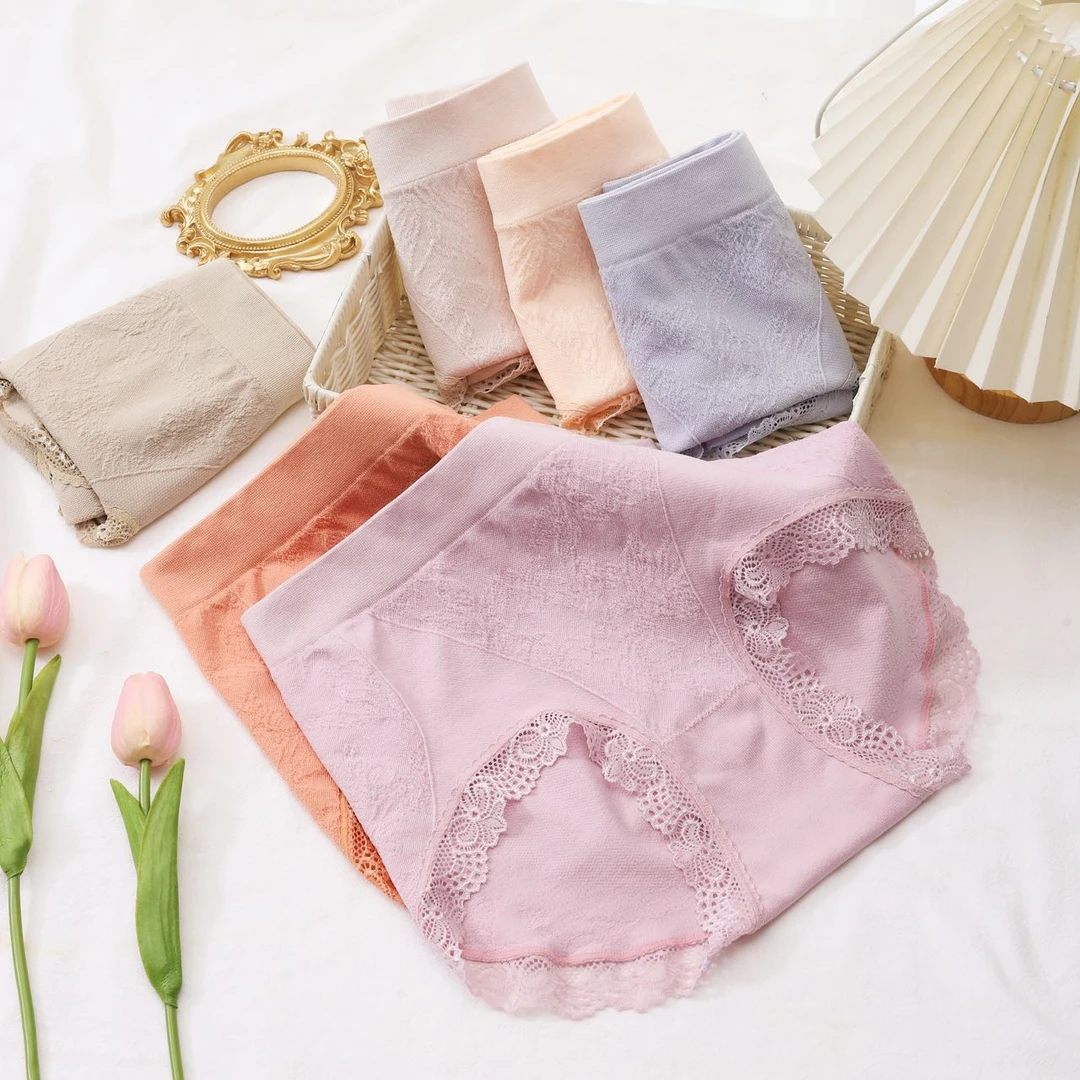 【八条装内裤】新款中腰舒适蕾丝大码女士内裤 RF2516
