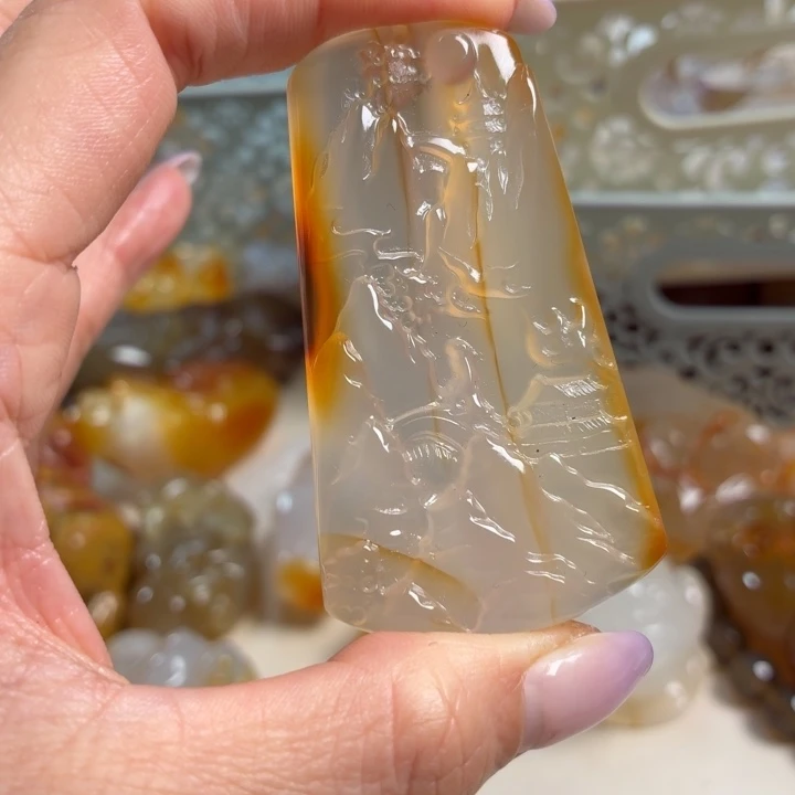 玛瑙/玉髓未镶嵌吊坠(不含链)