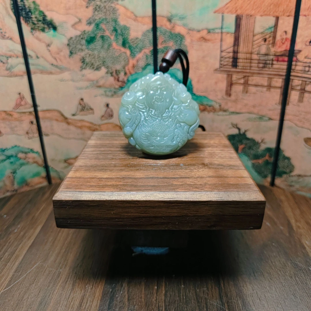 B和田玉财神吊坠0143