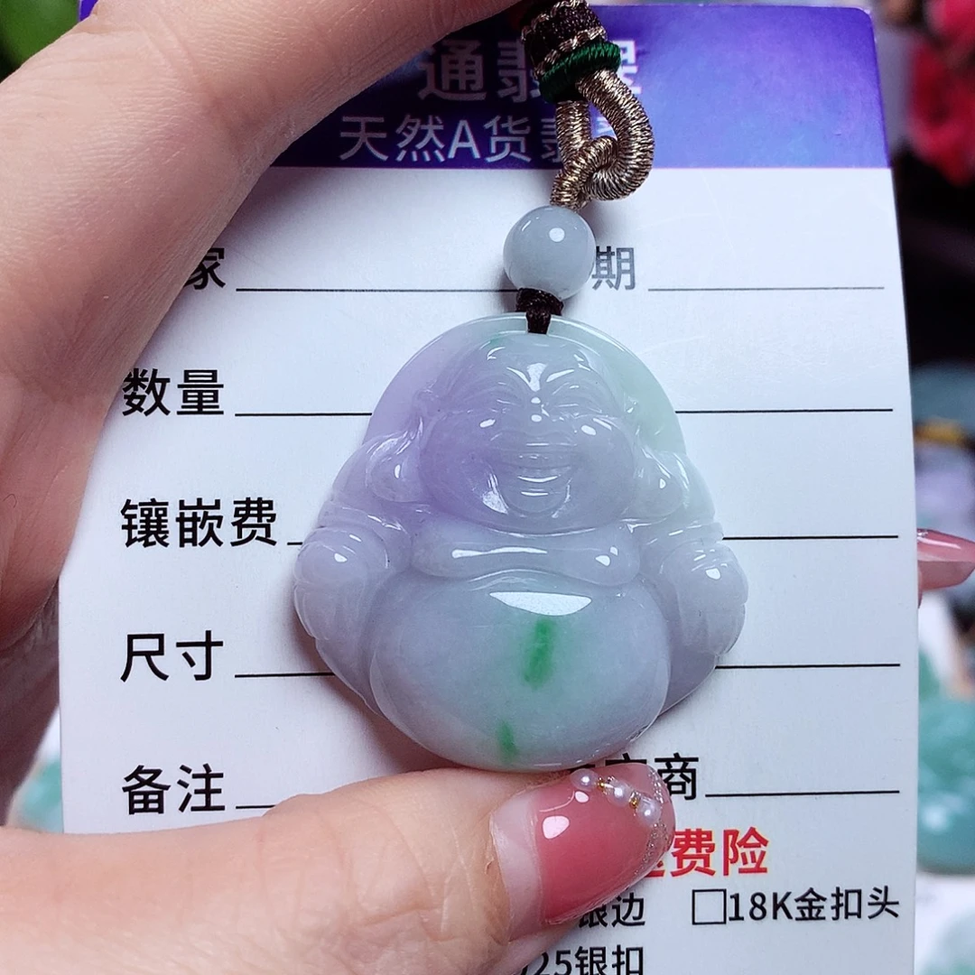 翡翠未镶嵌颈饰佛公12