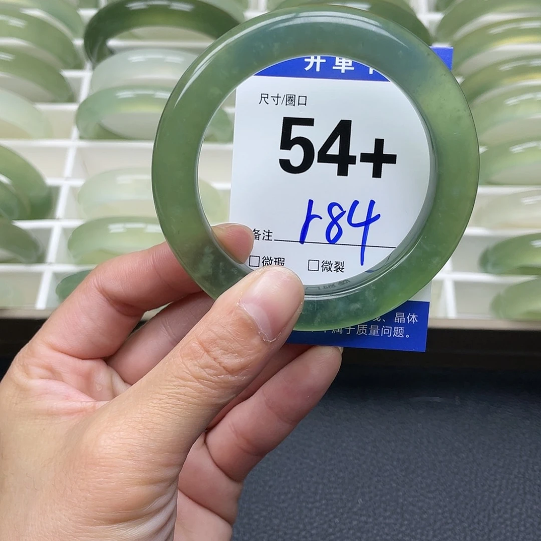蛇纹石玉手镯足银镀金镶嵌