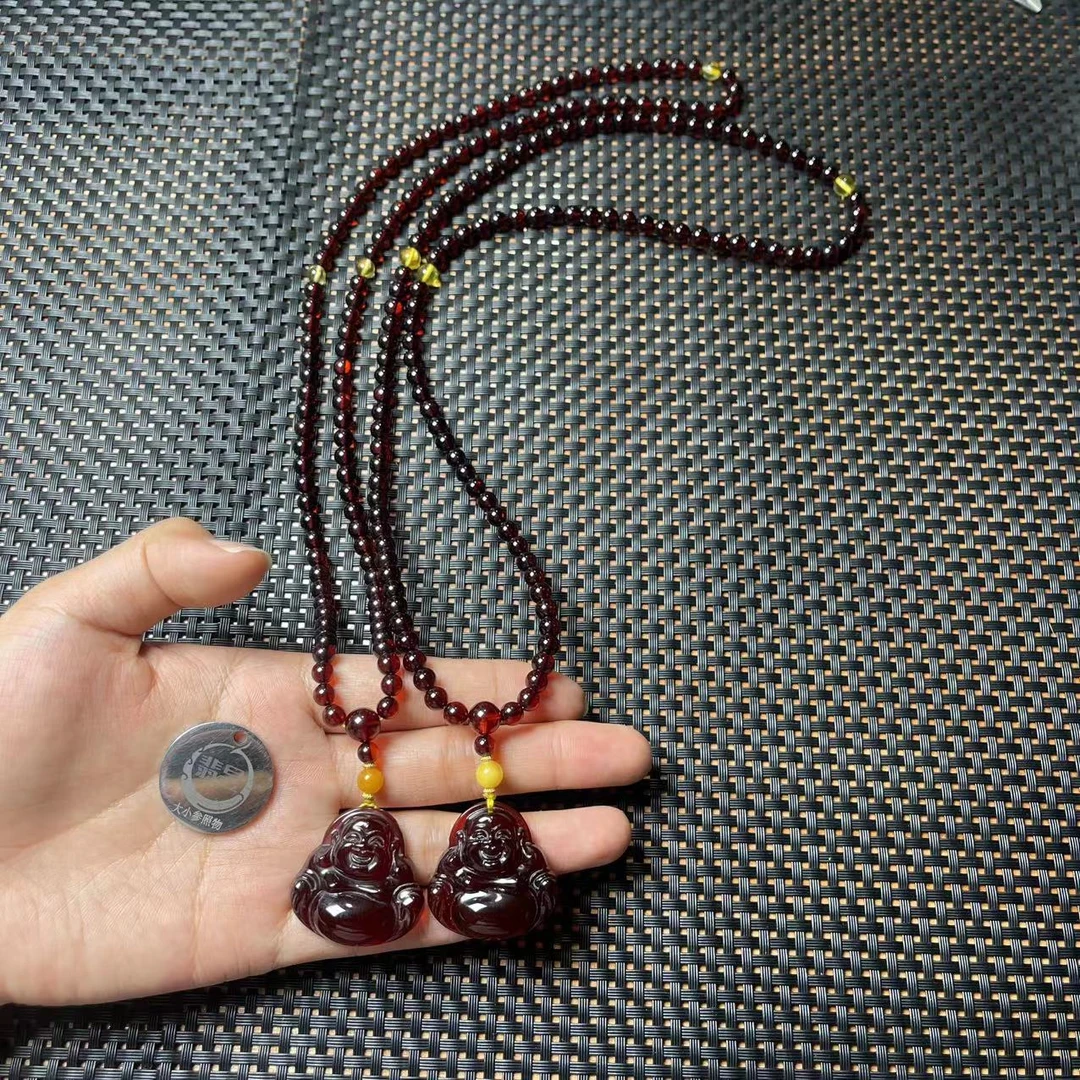 翡昱-SH29-30745-琥珀吊坠珠链颈饰/约29*29*9*/-多样性发其一-C