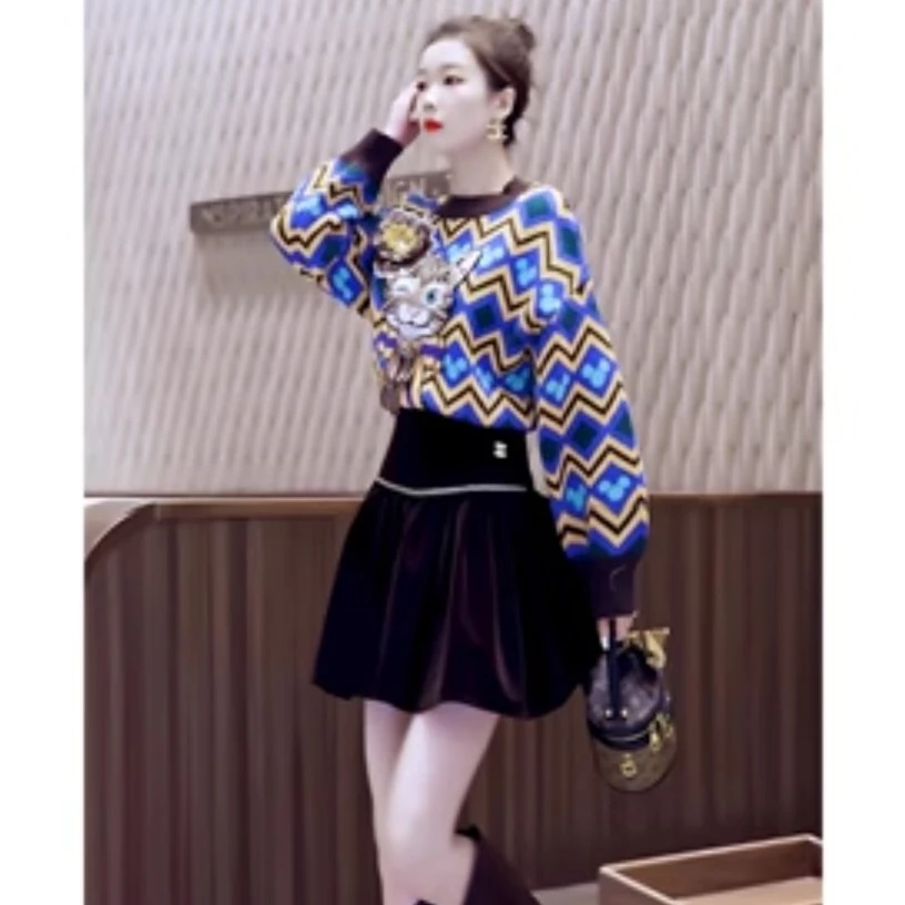 芙娜妮轻奢时尚品牌潮气质新款秋优雅设计感百搭裙子F2132161B