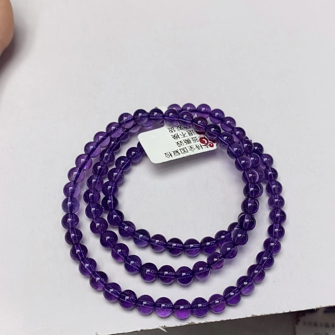 紫晶珠宝半成品未镶嵌南*鱼三圈巴西5m