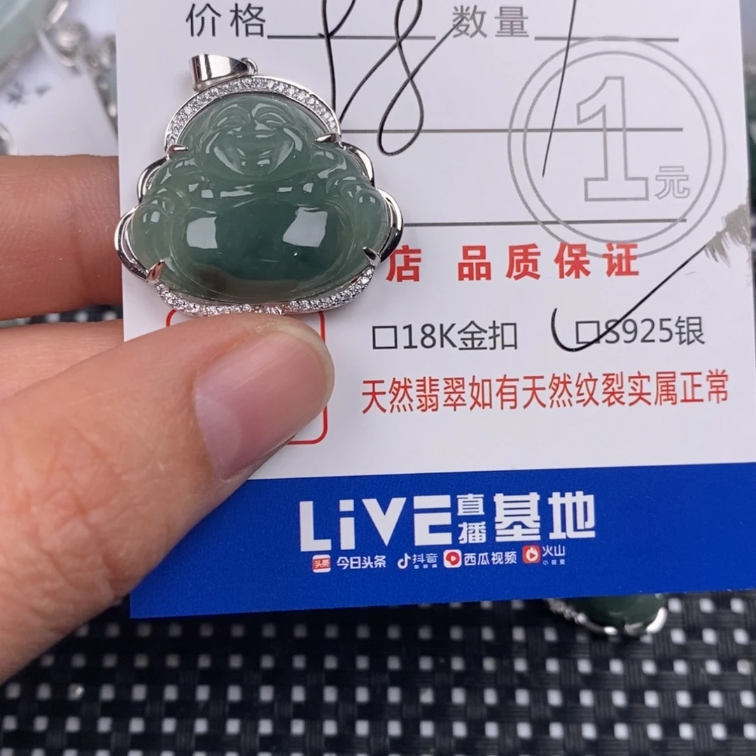 翡翠银S925镶嵌颈饰