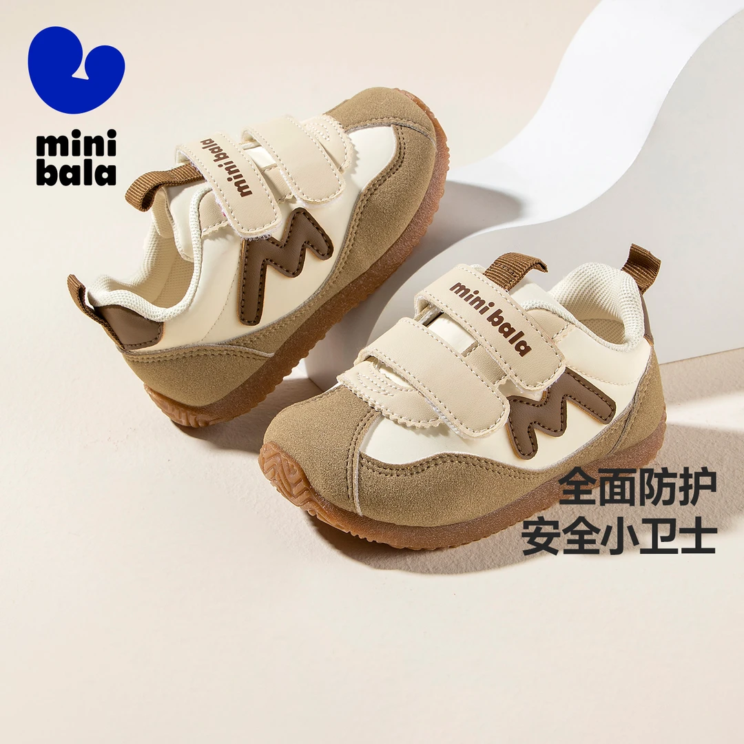 迷你巴拉儿童学步鞋春秋高街新款宝宝机能运动鞋男童鞋子软底透气