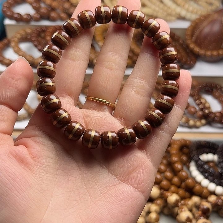 紫金鼠手串9*10一线天实心鼠金腰带