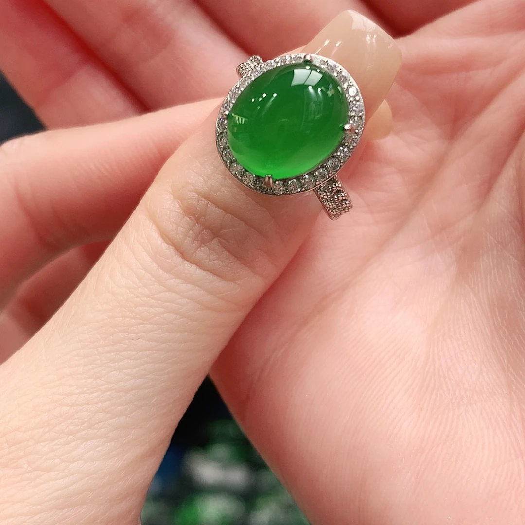 银S925镶嵌戒指玛瑙/玉髓