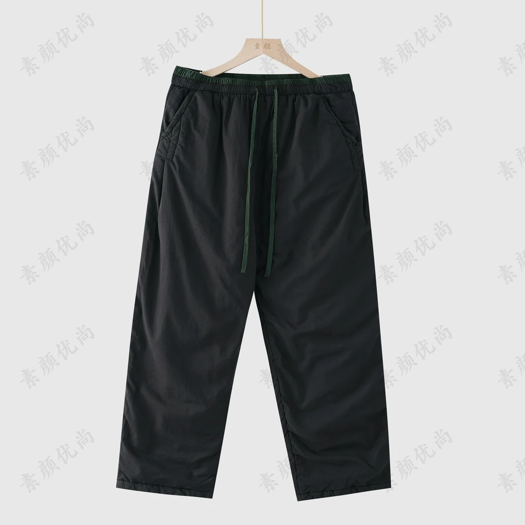 【素颜】2025冬季新款百搭简约纯色夹棉直筒裤