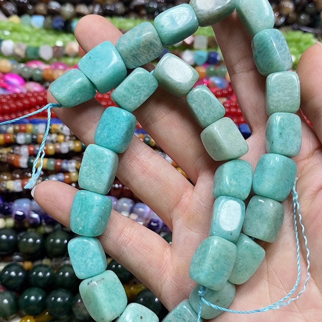 玛瑙/玉髓未镶嵌珠宝半成品条河方块一条卡10*14mm