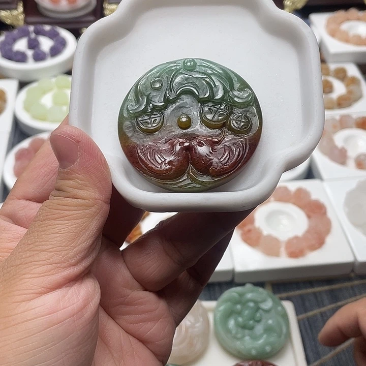 石英质玉（非洲翠）合金手串