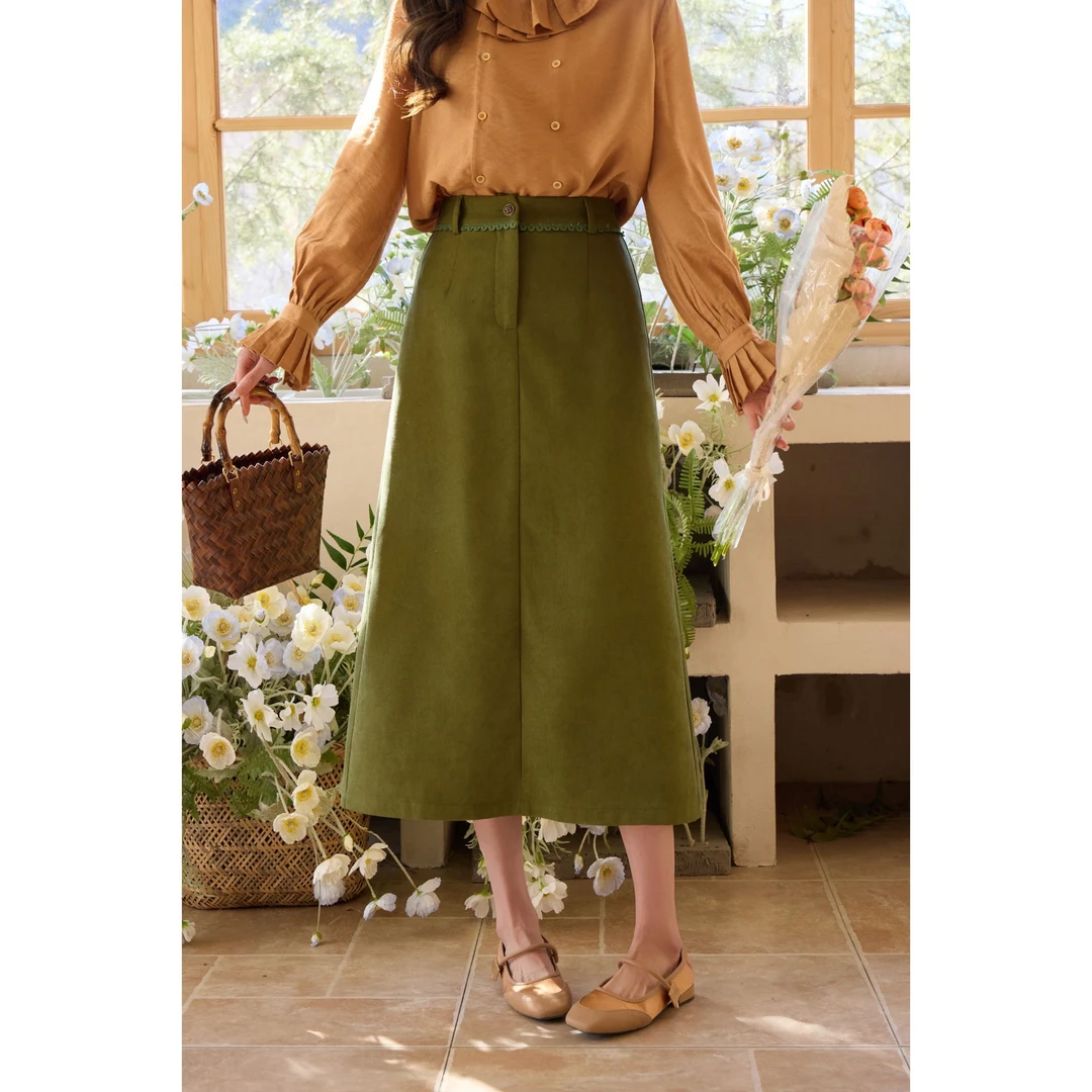 余紫绮【风叙】春季新款百搭显瘦半身裙女高腰裙子ZW2023257