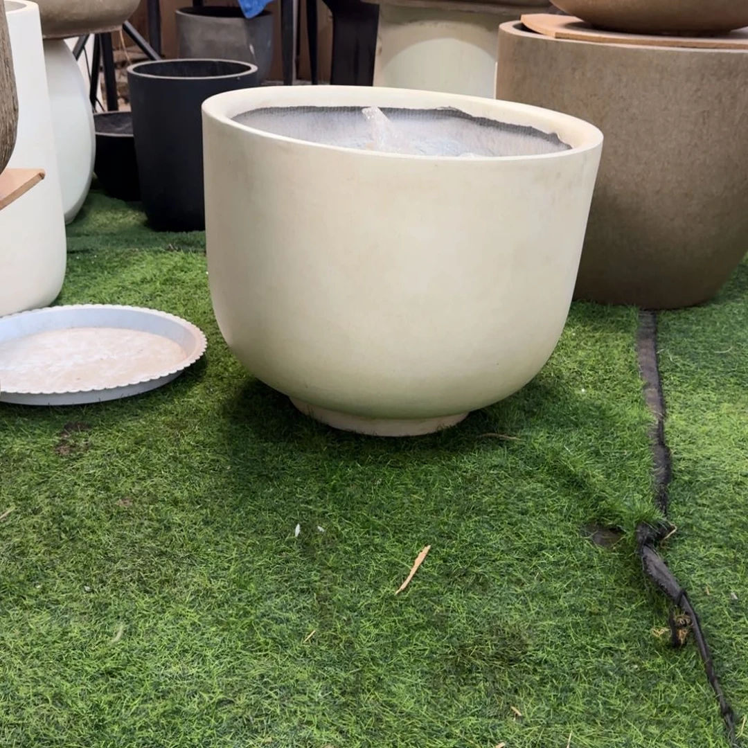 镁泥材质大碗花盆