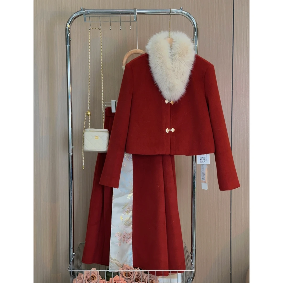 安淇儿●【走亲戚】秋冬新款时尚气质百搭羽绒服套装JJD3TZ389C