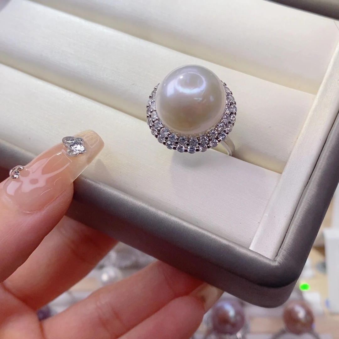 淡水珍珠戒指合金