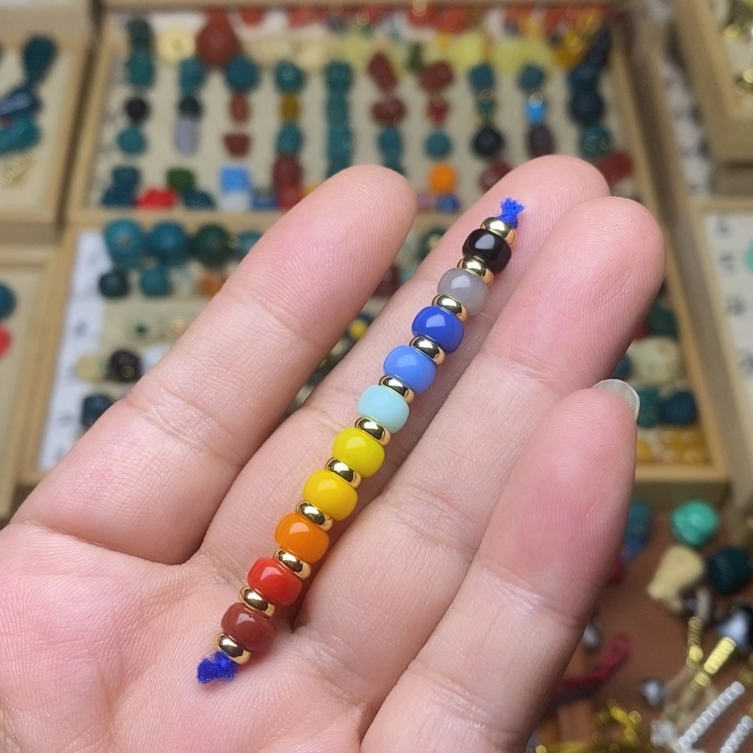 X***孟玻璃颈饰彩虹珠……….