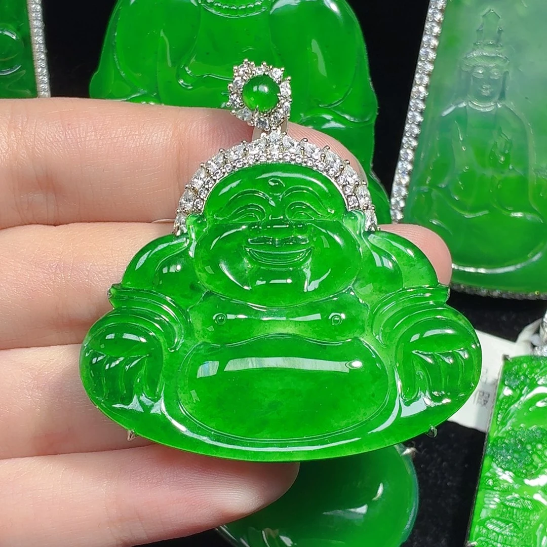 翡翠未镶嵌颈饰天然A货翡翠