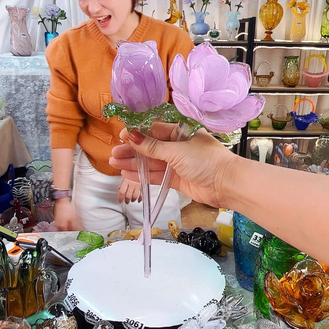 心***柔2朵断杆家悦花瓶花器
