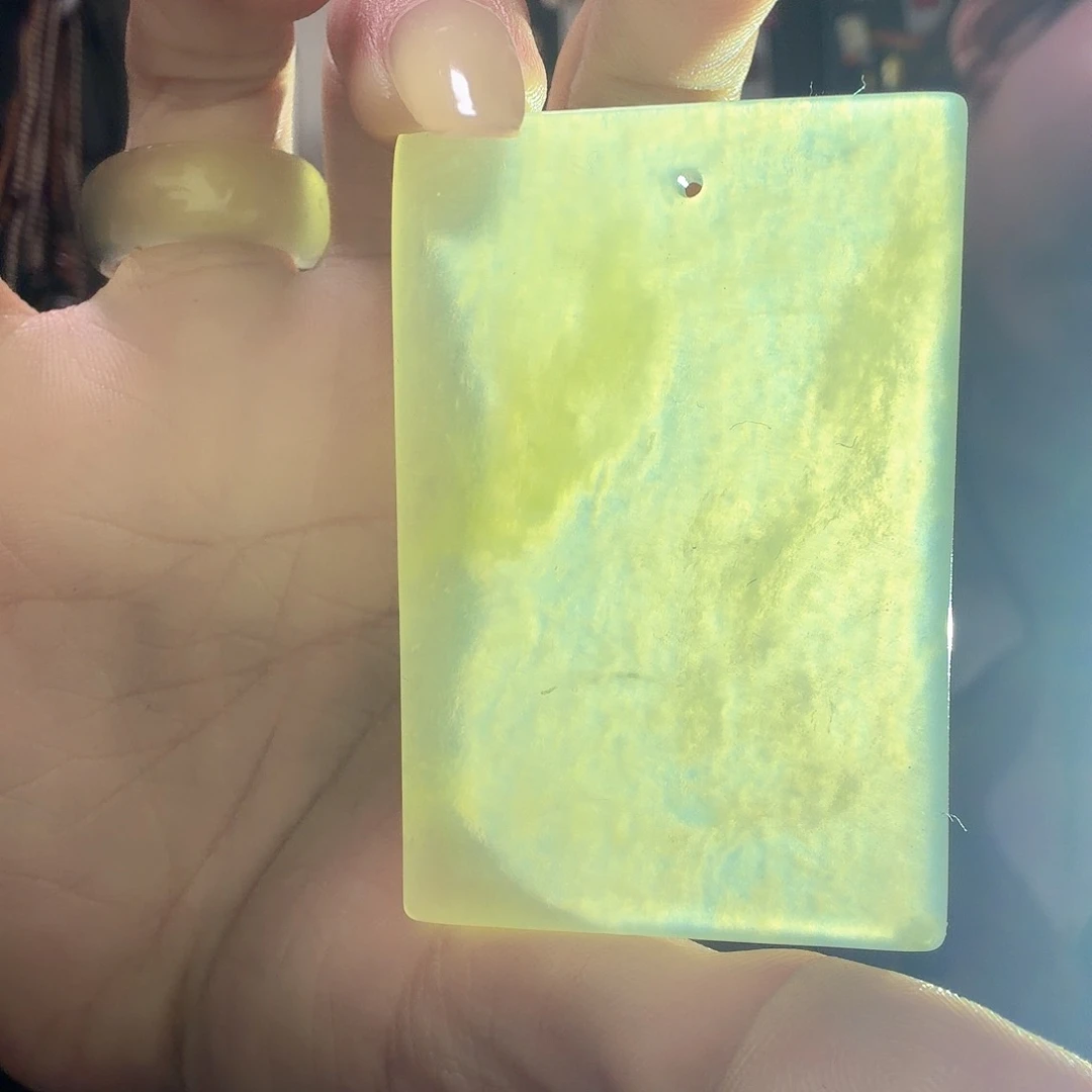 岫玉未镶嵌平安无事牌