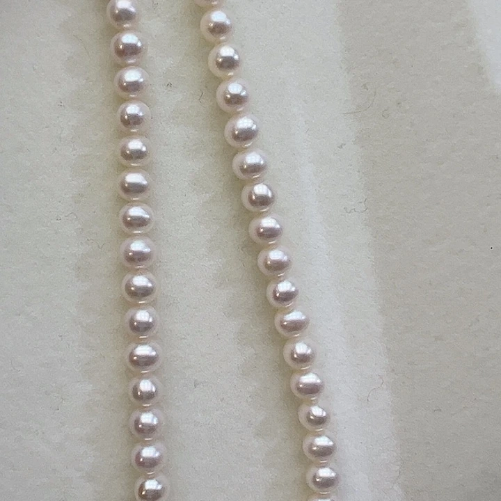 银S925镶嵌淡水珍珠颈饰➕➕6.7高品极光炫彩冷白