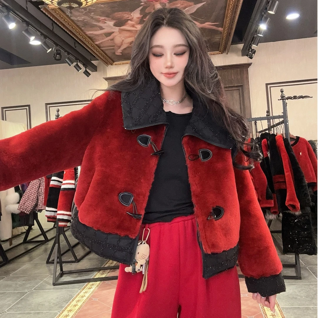 【DCP•Flagship store】85113-E 2024新款时尚鹅绒皮毛一体外套