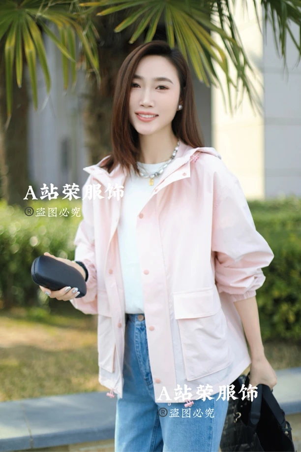 【荣姐精选】方口袋连帽休闲外套