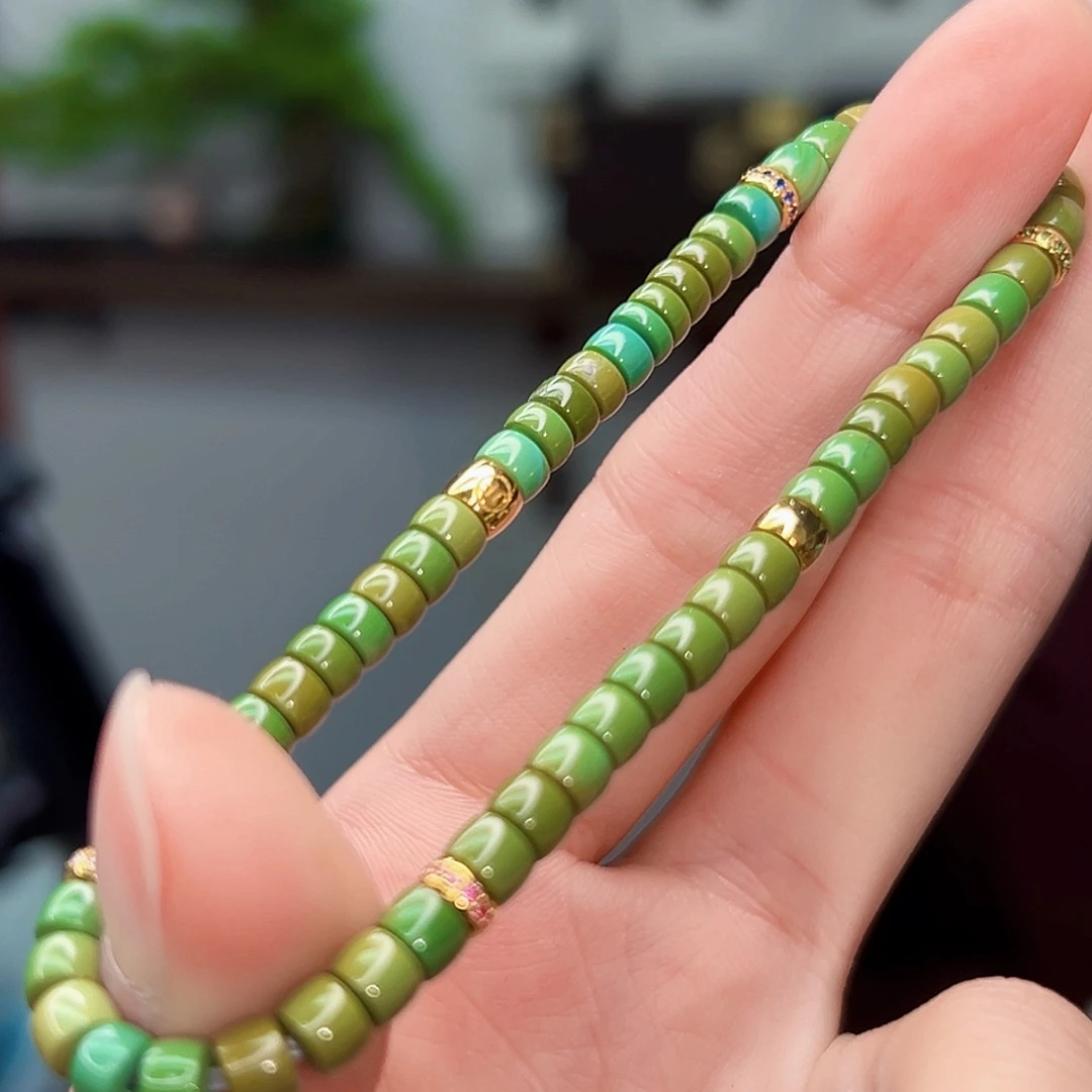 绿松石珠宝奇石18K金镶嵌