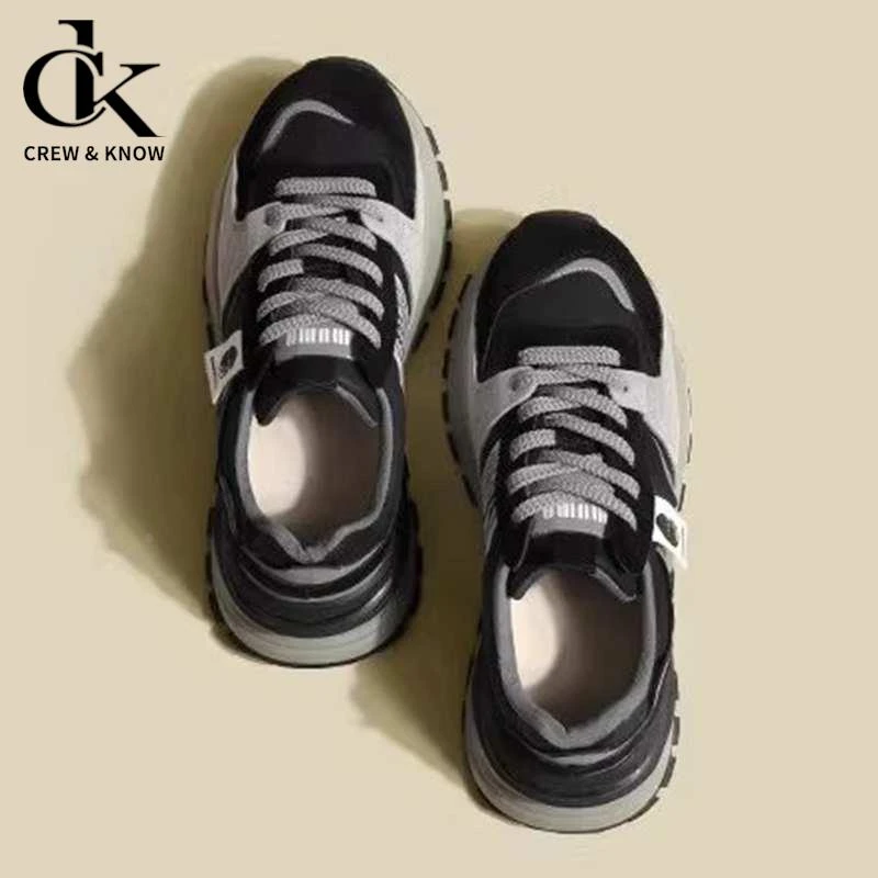 【CK官方正品】DONLEVIA~魅力翻倍奢华百搭 拼色磨砂厚底老爹鞋秋