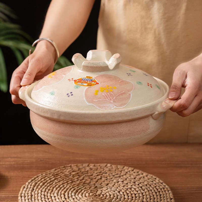 日本进口万古烧砂锅耐高温土锅焖米饭煮粥煲汤煲仔饭炖肉陶土锅