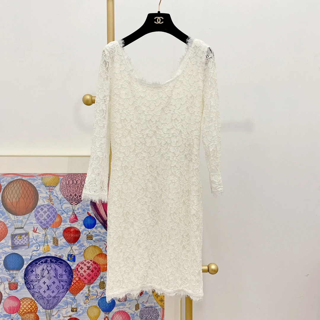 95新  DianeVonFurstenberg白色蕾丝连衣裙