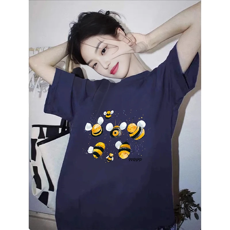 佐朗格奴纯棉220克有趣设计ins风上衣春夏学生小众印花短袖T恤女